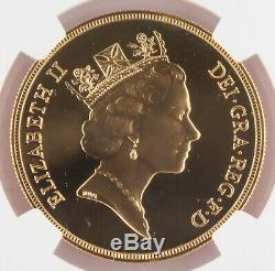 Great Britain UK 1985 5 Pound/Sovereign 1.177 Oz AGW Gold Proof Coin NGC PF69 UC