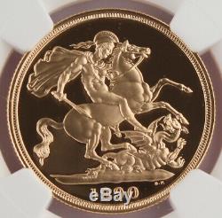 Great Britain UK 1990 2 Pound/Sovereign 0.47 Oz AGW Gold Proof Coin NGC PF70 UC