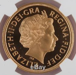 Great Britain UK 2005 5 Pound/Sovereign 1.177 Oz Gold Proof Coin NGC PF69 UC