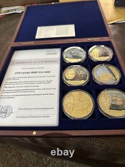HMS Victory 250th Anniversary Set 6 Gold Plated Coin Proof Set
