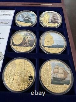 HMS Victory 250th Anniversary Set 6 Gold Plated Coin Proof Set