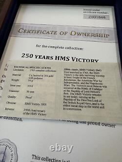 HMS Victory 250th Anniversary Set 6 Gold Plated Coin Proof Set