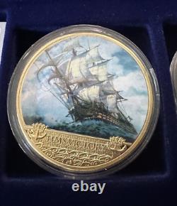HMS Victory 250th Anniversary Set 6 Gold Plated Coin Proof Set