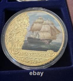 HMS Victory 250th Anniversary Set 6 Gold Plated Coin Proof Set