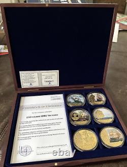 HMS Victory 250th Anniversary Set 6 Gold Plated Coin Proof Set