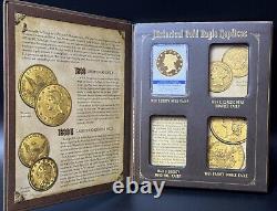 Historical Gold Eagle Archival Albums Volumes I-IV Album with7 Commemorative Coins