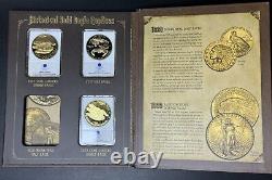 Historical Gold Eagle Archival Albums Volumes I-IV Album with7 Commemorative Coins