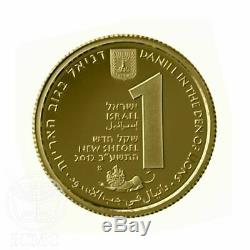 Israel 2012 Daniel in the Den of Lions Smallest Gold Coin Commemorative