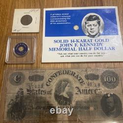 JFK SOLID 14-Karat Gold Memorial Half Dollar! YOU ALSO GET ALL IN PICS READ DISC