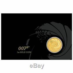 James Bond 007 $100. 1oz. 99.99% fine Gold ONLY 500 GOLD COINS IN CARD (RARE)