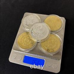 Japanese Old Coins Gold Coins Commemorative Set Of 5 Extra Large H11