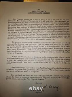 John F. Kennedy Commemorative 24K Gold Plated Coin Set Plaque Certified Oregon