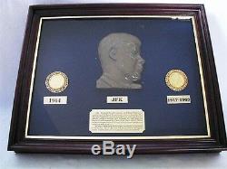 John Kennedy Jfk Commemorative Coin Set 1964 Gold Half Dollar Ruby Emeralds Coa