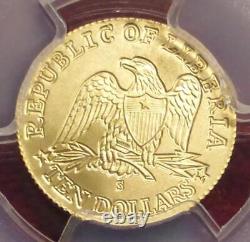 KM-492 U. S GOLD $10 Indian PCGS MS70 Liberia 1/10 oz TOP POP 1 of 6 LOW MINTAGE