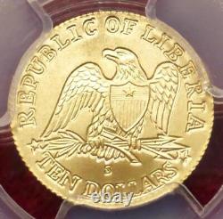KM-492 U. S GOLD $10 Indian PCGS MS70 Liberia 1/10 oz TOP POP 1 of 6 LOW MINTAGE