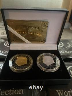 K World Commemorative Trump Gold & Silver Coin Set Limited Edition