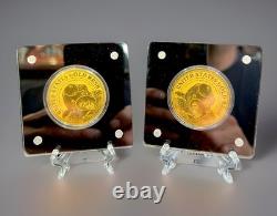 Lot of 2? 1/200oz ea. Gold Proof Commemorative LIBERTY? 1854S/1838C Half Eagles