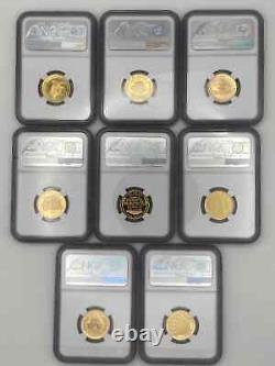 Lot of 8 $5 Gold US Commemorative Coins. All NGC PF69 Ultra Cameo