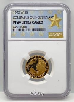 Lot of 8 $5 Gold US Commemorative Coins. All NGC PF69 Ultra Cameo