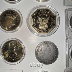Lot of Commemorative Gold Style Coins COPY Fantasy Morgan silver dollar Copy