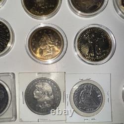 Lot of Commemorative Gold Style Coins COPY Fantasy Morgan silver dollar Copy