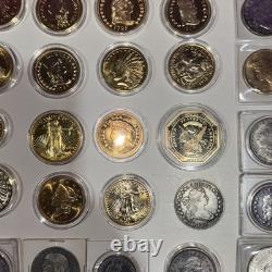 Lot of Commemorative Gold Style Coins COPY Fantasy Morgan silver dollar Copy