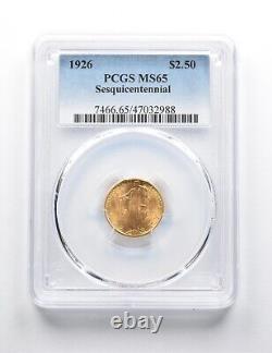 MS65 1926 $2.50 Sesquicentennial Of Independence Commemorative Gold PCGS 1715