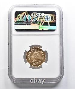 MS70 1991-1995-W $5 World War II Anniversary Gold Commemorative NGC 7764