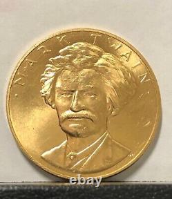 Mark Twain 1981 U. S. Mint 1 oz Gold Commemorative Arts Medal A SELECT GEM BU