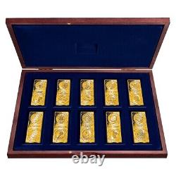 Million Dollar Ingot Set 24k Gold Clad Bars History's Most Valuable Gold Coins