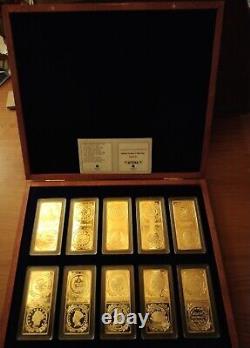 Million Dollar Ingot Set 24k Gold Ingots. History's Most Valuable Gold Coins