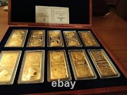 Million Dollar Ingot Set 24k Gold Ingots. History's Most Valuable Gold Coins