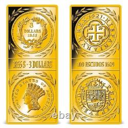 Million Dollar Ingot Set 24k Gold Ingots. History's Most Valuable Gold Coins