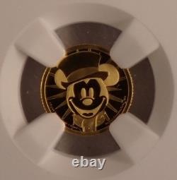 NIUE DISNEY. 5 GRAM GOLD $2.5 COIN MICKEY MOUSE SHORT FILMS NGC PF69s & PF70s