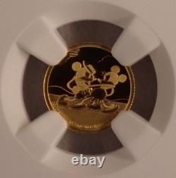 NIUE DISNEY. 5 GRAM GOLD $2.5 COIN MICKEY MOUSE SHORT FILMS NGC PF69s & PF70s