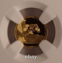 NIUE DISNEY. 5 GRAM GOLD $2.5 COIN MICKEY MOUSE SHORT FILMS NGC PF69s & PF70s