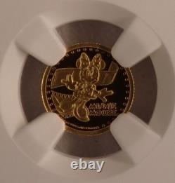 NIUE DISNEY. 5 GRAM GOLD $2 COIN MICKEY MOUSE & FRIENDS NGC PF70s
