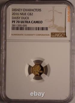 NIUE DISNEY. 5 GRAM GOLD $2 COIN MICKEY MOUSE & FRIENDS NGC PF70s