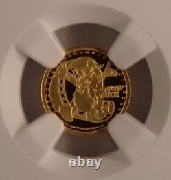 NIUE DISNEY. 5 GRAM GOLD $2 COIN MICKEY MOUSE & FRIENDS NGC PF70s