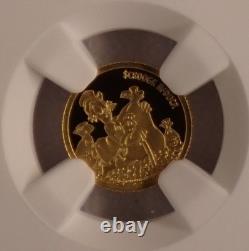NIUE DISNEY. 5 GRAM GOLD $2 COIN MICKEY MOUSE & FRIENDS NGC PF70s
