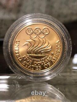 OLYMPICS LIBERTY 1988-W $5 Gold A STUNNING GEM BU USA COMMEMORATIVE. 2420 AGW