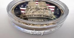 ONLY 5000 minted Rare American Commemorative Coin 9/11 24K Gold Plated US COA