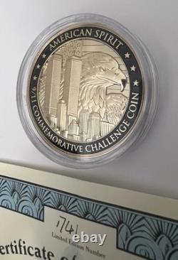 ONLY 5000 minted Rare American Commemorative Coin 9/11 24K Gold Plated US COA