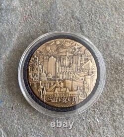 Olympic Winter Games Commemorative Coin Medallion 2002 Gold Salt Lake City