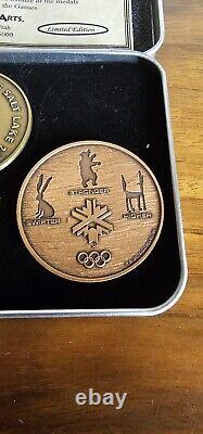 Olympic Winter Games Commemorative Coin Medallion 2002 Salt Lake City Set With COA