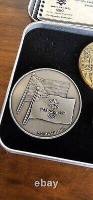 Olympic Winter Games Commemorative Coin Medallion 2002 Salt Lake City Set With COA