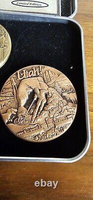 Olympic Winter Games Commemorative Coin Medallion 2002 Salt Lake City Set With COA