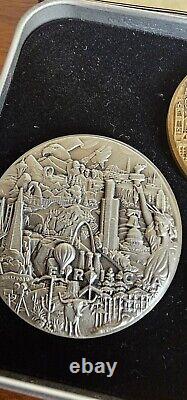 Olympic Winter Games Commemorative Coin Medallion 2002 Salt Lake City Set With COA