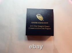 One 2012w Star Spangled Banner $5. Gold Commemorative Coin
