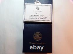 One 2012w Star Spangled Banner $5. Gold Commemorative Coin